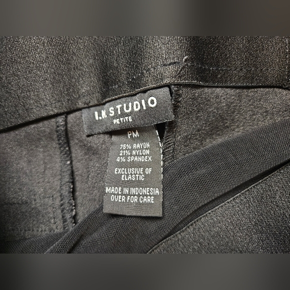 I.N. Studio Petite Womens Gray Pull On Faux Pocket Straight Leg Pants Size PM - Picture 3 of 10